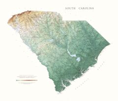 South Carolina Lithograph Map
